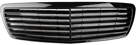 GZYF Glossy Black Front Grill Grille for Mercedes Benz E Class W211 E320 E350 E500 E55 AMG 2002 2003 2004 2005 2006