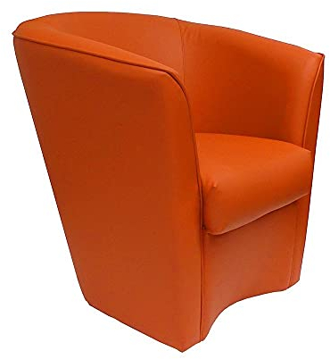 LIBEROSHOPPING.eu - LA TUA CASA IN UN CLIK Schlafzimmer Sessel aus Valentina Öko-Leder mit hoher Qualität gepolstert (Orange)