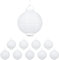 Relaxdays 20 x LED Lampions weiß, batteriebetrieben, Lampion Set für Draußen & Drinnen, zum Aufhängen, Papierlaterne, Ø 20cm, White