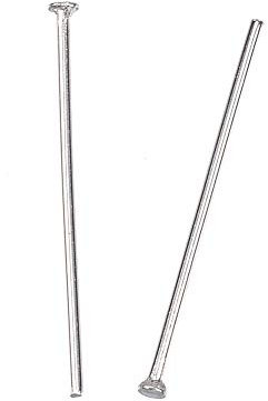 PandaHall 1000pcs Stainless Steel Flat Head Pins 21 Gauge Stainless Steel Color1 1-1/5 Inch(30mm) for Jewelry Making