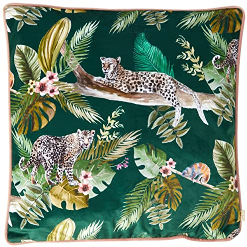 Evans Lichfield Jungle Leopard Kissenbezug, Grün, 45 x 45cm