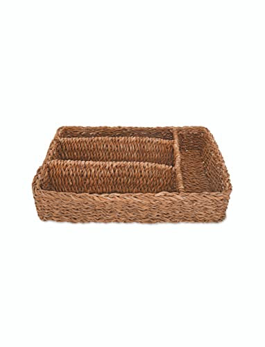 Garden Trading Brading Cutlery Tray Crafted in Seagrass | H6 X W31 X D41cm