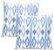 TRESMESTRES Sofa Kissenbezüge - Mediterranes Design, Lebendige Farben, Ikat-Muster - Deko Kissenbezüge Boho, Lässig und Modern - Kissenbezüge 60x60 cm - Hellblau, 2er Set