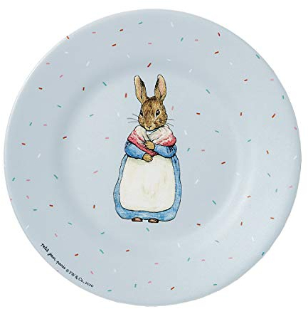 Petit Jour Paris Plato de postre Peter Rabbit gris, perfecto para el postre
