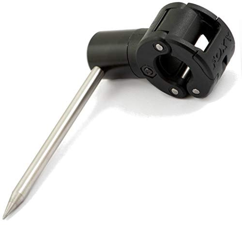 Fox Black Label QR Stabiliser - Befestigung für Banksticks auf weichem Untergrund, Stabilisator für Rutenhalter zum Karpfenangeln, Bankstickadapter