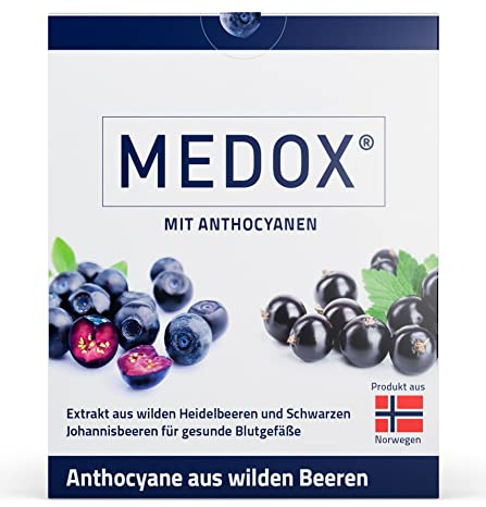 MEDOX® Klassisch ein rein pflanzliches Nahrungsergänzungsmittel, das einen besonders hohen Gehalt an Anthocyanen pro Kapseln ausweist