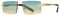 Retro randlose Sonnenbrille für Männer Frauen Rechteck Ultra-Small Frame Sonnenbrille Durchsichtige Brille