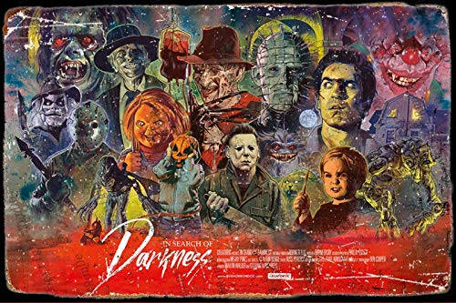 Cimily Horror Movie PosterⅡ Vintage Blechschild Eisenmalerei Plakette Wanddekor Metallschild Cafe Beer Pub und Man Cave Retro Art Poster 8 * 12 Zoll
