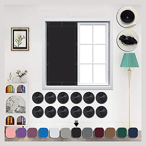 AIYOUVM Sonnenschutz dachfenster 92x96cm Mehrfach Farbe, Mehrere Größenoptionen, Rollos für Dachfenster Ohne Bohren Thermo Sonnenschutz für Wärmedächer