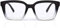 JiSoo Lesebrille Damen Herren Übergroße Lesebrille Damen Lesebrille Großer Rahmen, D-Schwarz/Transparent, 1.5