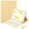 CHSTLS Keyboard Case with Mouse Candy Color for Apple iPad Mini 4 / Mini 5, Slim PU Leather Folio Stand Cover with Detachable Wireless Bluetooth Keyboard/Pencil Holder - Yellow