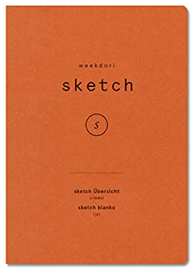 weekview Notizheft A5 – weekdori Sketch – Blanko Seiten inkl. Index (31 S.)