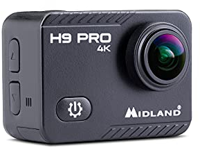 MIDLAND - Cámara Acción 4K H9 Pro WiFi con Mando a Distancia, Cámara Deportiva y Acuática 30 m, 2H de Autonomía, 30fps, Fotos 20MP, Pantalla Táctil IPS, 7 Modos de Video, Control por Smartphone