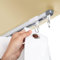 ACMEART Deckenvorhangschiene, einziehbare Deckenschiene für Vorhänge, Raumteiler, Gardinenstange, Deckenschienen Set mit leisen Rollen und Haken für Wohnzimmer/Schlafzimmer/Dusche/Wohnmobil