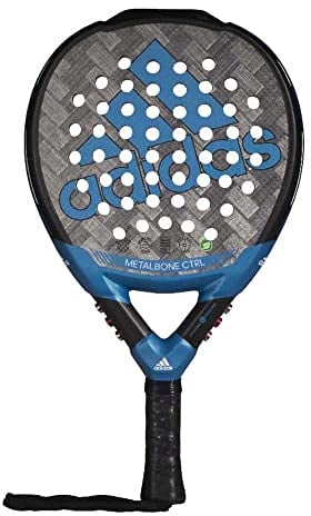 Adidas, Metalbone Ctrl 3.1, Raqueta De Pájaro, Gris/Negro/Azul, U, Adultos Unisex