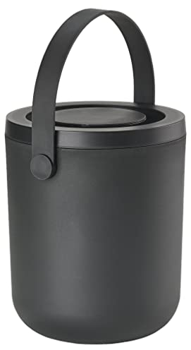 Zone Denmark Circular Bio Mülleimer, Abfallbehälter, Durchm. 16 cm, Höhe 19,5 cm, 3 Liter, Schwarz