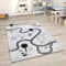 Paco Home Kinderteppich Teppich Kinderzimmer Spielmatte Straßenteppich Spielteppich, Grösse:120x160 cm, Farbe:Weiß