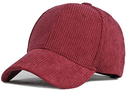 Yixda Classic Baseball Cap Herren Damen Verstellbar Sport Baseballmütze Kappe (Weinrot)