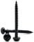 Hippo Hardware (3.5mm X 25mm) Black Japanned Slotted Round Dome Slot Head Passivated Wood Screws (Pack of 20) (No.6 X 1)