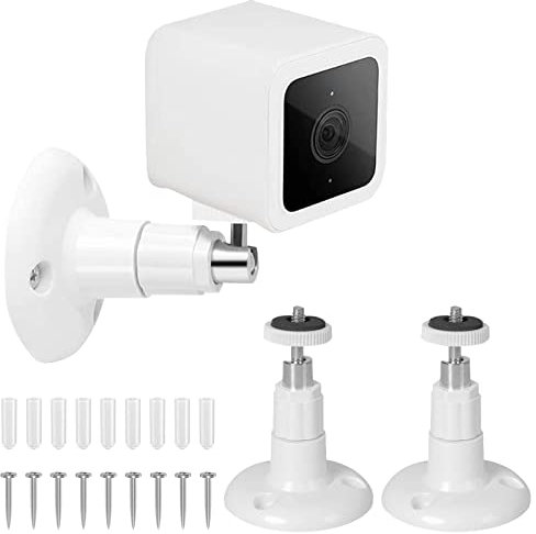 Jetisva 3pcs 1/4 Camera Wall Mount for Ring Stick Up Cam Indoor,360 Degree Adjustable Security Camera Mounting Bracket for Arlo Pro 4,White Outdoor Wall Mount Holder for Blink Eufy 2C Wyze