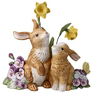 Goebel Frühlings 2023 Edition Hasenpaar Frühlingserwachen aus Porzellan hergestellt, Höhe: 26.5 x 24 cm, 66-845-33-1