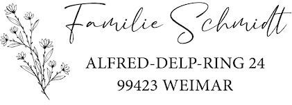 stempelshop4you – NAME 01 HOLZ Adressstempel | Stempel Adresse | Stempel Familie | Stempel Hochzeit | Geschenk | Stempel personalisiert | Gräser | Blumen