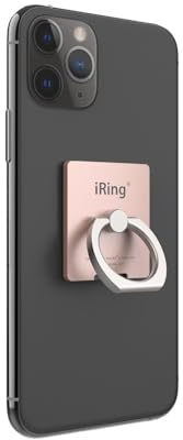iRing Handyringhalterung Finger - Handyring Abnehmbar - 360-Grad-Drehung - 180-Grad-Neigungsfunktion - Roségold