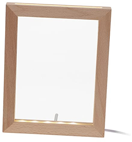 DOITOOL Leuchtendes Fotorahmen-nachtlicht Led-bilderrahmen Foto-nachtlampe Geführter Bilderrahmen Led-anzeigerahmen Bilderrahmen Mit Led-beleuchtung 3d Fotorahmen Tischgestell für die Bürodekoration