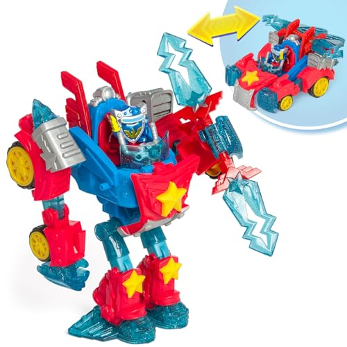 Superthings Turbo Warrior Power – Verwandelbarer Heldenroboter Der Roboter verwandelt Sich in EIN Auto. Enthält 1 Turbo Warrior, 1 Exklusives Zubehör und 1 Exklusives SuperThing