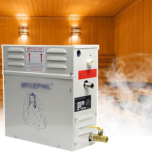 Roboraty Steam Shower Generator, 3kw to 9kw, Temperature Customization & Timer Steam Bath Kit, Home Steam Shower System, Acrylic Room 3~10m³,9000W