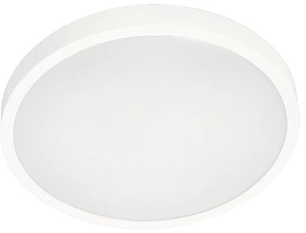 EDO, Deckenlampe LED Deckenleuchte Flach PERETI LED 18W Weißer Ring 29,5cm, 3000K Warmweiß, 1800lm, badezimmer lampe,ceiling light, plafondlamp, led deckenleuchte, IP44, EDO777610