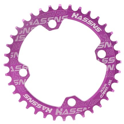 Amagogo Fahrradkettenblatt, Kettenblatt BCD 104 mm, tragbar, 42 Zähne, langlebig, leicht, Fahrradkettenblatt, Reparaturteile für Rennrad-Zubehör, lila