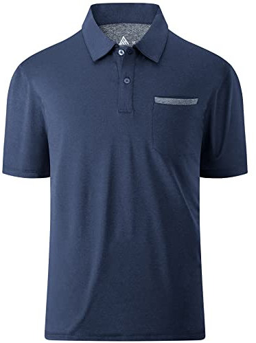 JACKETOWN Poloshirt Herren Kurzarm Polohemd Atmungsaktiv Schnelltrocknend T Shirts Männer Polo Shirt Herren Mit Brusttasche Sommer Golf Tennis Sports Regular Fit Poloshirt