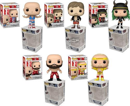 Funko Pop WWE Wrestlemania 40 (5er Set) + Protector: Wave 21 Pop! Vinyl-Figur (Geschenkset gebündelt mit ToyBop Brand Box Protector Collector Case)