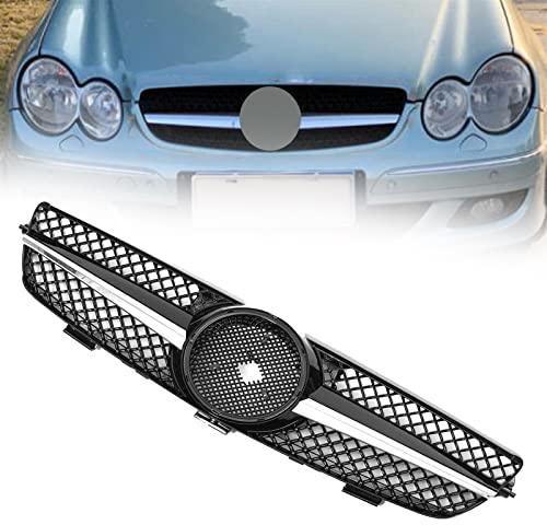 Diamond Style Car Front Bumper Mesh Oberer Grill Für Benz CLK 320 500 W209 2003 2004 2005 2006 2007 2008 2009 Racing Grille