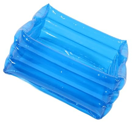 minkissy Inflatable Foot Bath Basin Handles Portable Folding Soaking Tub for Pool Entry Blue 1-piece Foot Wash Basin for Outdoor Use