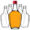 KADAX Lot de 5 bouteilles en verre - 250 ml - Avec bouchon à vis - Bouteilles vides à remplir - Bouteilles de liqueur en verre - Petites bouteilles d'alcool - Bouteilles de jus - Rouge