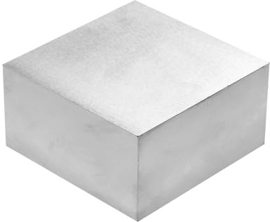 PATIKIL Bloque de banco de acero de 75x75x40mm Bloque de acero Cuadrado | Bloque de banco de metal Sin agujeros Bloque plano de acero endurecido 123 Bloques Fresados de precisión