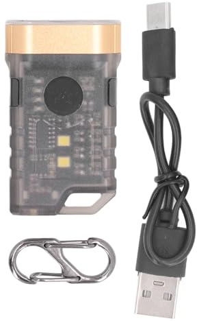 Segrehy Mini-LED-Taschenlampe 1500 lm, IPX5 Wasserdicht mit Starker Magnetbasis, 500 mAh Wiederaufladbar, Inklusive 365nm UV-Licht, für Outdoor-Aktivitäten, Camping und Notfälle, Energieklasse A