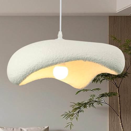 Moderne hängelampe Nordische,Pendelleuchte Wabi-Sabi Stil kreative Hängebeleuchtung,Verstellbare kronleuchter E27 hängeleuchte für Küche,Esszimmer,Wohnzimmer,Schlafzimmer,40 cm,Keine Lichtquelle