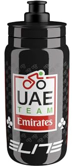 ELITE Fly Team 2026 Fahrrad-Trinkflasche – UAE Team Emirates Pearl Black Offizielle Teamedition – Ultraleichte Radsport-Trinkflasche 550 ml