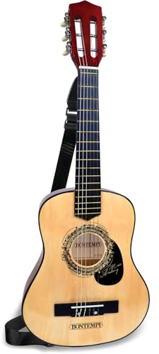 Bontempi 21 7530 - Klassische Holzgitarre mit tragegurt