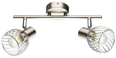 Globo Decken Leuchte Wohn Zimmer Käfig Design Beleuchtung Flur Strahler Spots verstellbar 54809-2, chrom