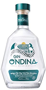 Gin Ondina - Gin Italiano, 70 cl, Gin a Base di Basilico Fresco, 45% Vol