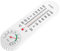 OcioDual Kombithermometer Hygrometer Analog Luftfeuchte Innen/Aussen Kunststoff Weiss