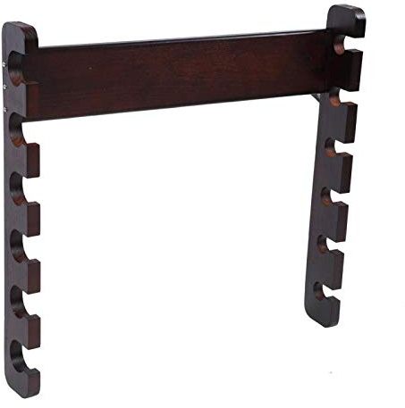Rutenhalter, Holz Angelrute Pole Rollenhalter Halterung Ruten Rack Organizer Träger Wand Zubehör(Teakholz Farbe)