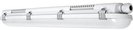 LEDVANCE Feuchtraumleuchte LED: für Decke/Wand, DAMP PROOF VALUE, 9 W, 220…240 V, Ausstrahlungswinkel: 115, Cool White, 4000 K, Gehäusematerial: Polycarbonat (PC), IP65, 1-er-Pack