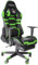Vaiko Bürostuhl Gaming Schreibtischstuhl Drehstuhl Race Chair Sportsitz + Beinauflage (GX825 Grün)