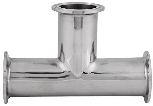1 PCS clamp tee 3 Way Sanitary Fitting Standard Stainless Steel Clamp Tee 3 Way Φ38×1.5 Sanitary Ftting Accessories(1.5 Tri-Clamp, 38mm Pipe OD)
