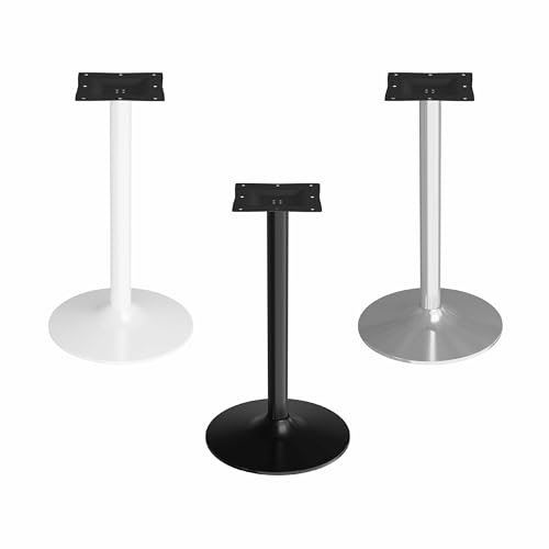 ONPIRA Tischgestell Modell Gastro mit Trompeten Bodenplatte (Ø 45cm) in 3 Farben Auswählbar Chrom, Weiß, Schwarz
